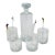 Four Classic Whiskey Rocks Glasses With Matching Decanter - 9 Pieces For Sale