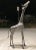 20th century baby giraffe sculpture in patchwork metal, welded, handcrafted, hand painted, very nice piece, circa mid to...