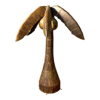 Monumental Mexican Sculptural Iron Palm Tree Manner of Sergio Bustamante For Sale