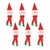 Contemporary Plush Snowman Head Pick (Set of 6) For Sale - Image 3 of 3