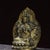 Metal Gilt Bronze Thousand-Armed Guanyin (Avalokiteshvara) Figurine With Halo Backplate For Sale - Image 7 of 9