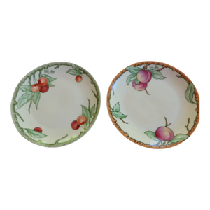 Antique Studio z.s.& Co Bavaria Hand Painted & Signed Small Porcelain Plates- Set of 2
