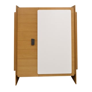 Modern Custom Designed Lacquered Wood Armoire For Sale