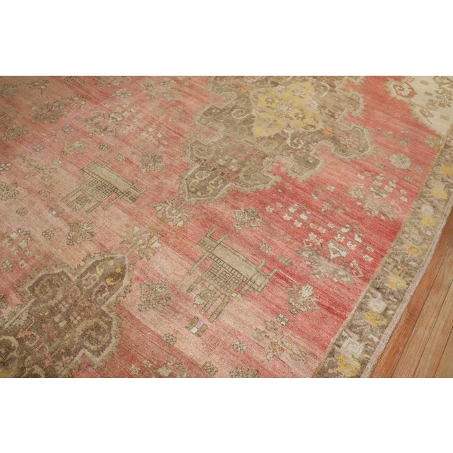 Early 20th Century Zabihi Collection Large Scale Pink Turkish Kars Oversize Rug - 11'11" x 15' For Sale - Image 10 of 12