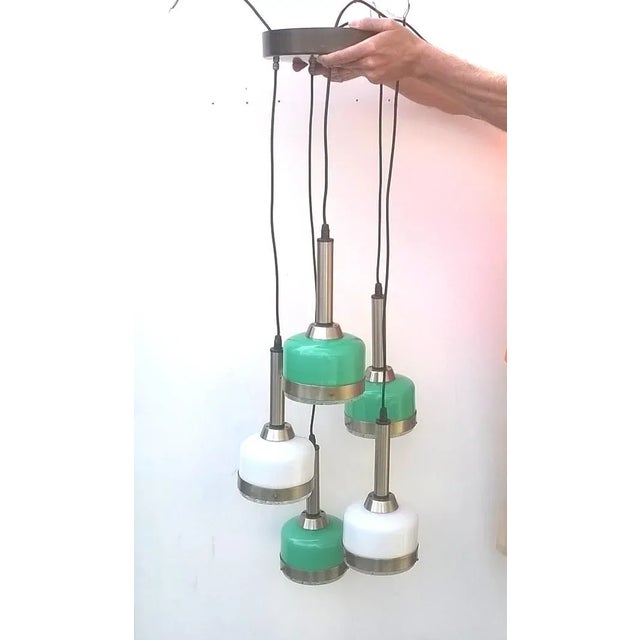 Green Murano Glass Pendant for Vistosi, 1960s For Sale - Image 8 of 8