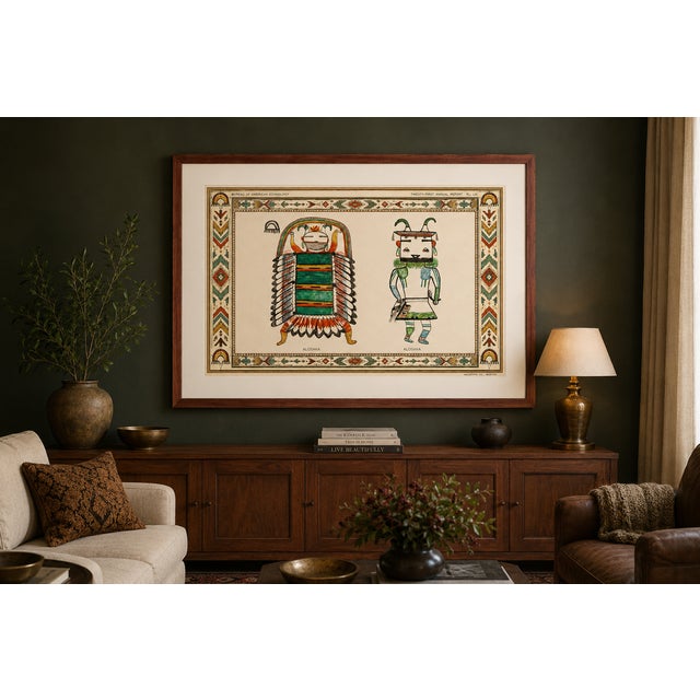 Beige Atelier Aria Lumae Hopi Kachina Alosaka Deities Horizontal Fine Art Gallery Board Print For Sale - Image 8 of 11