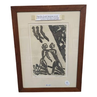 Virgilio Guidi, Color Engraving, Framed For Sale