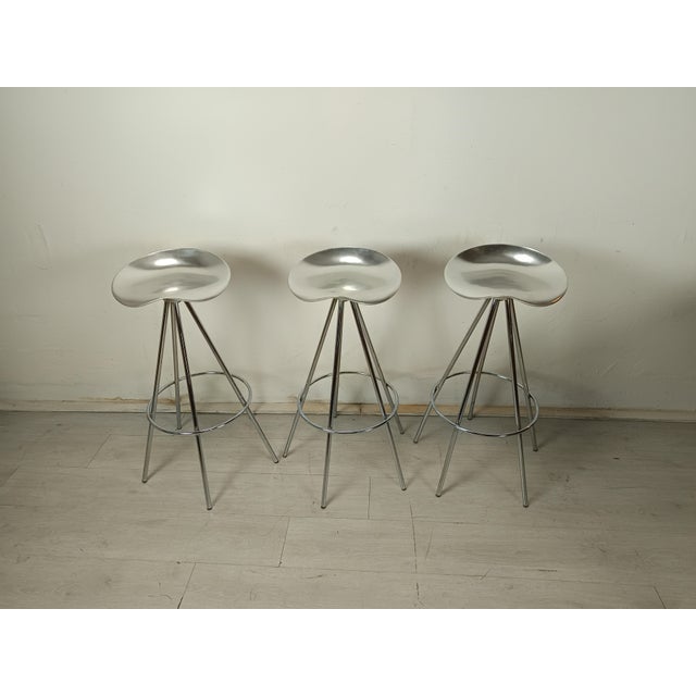 1980s Vintage Chrome Bar Stools by Pepe Cortés, 1980s, Set of 3 For Sale - Image 5 of 18