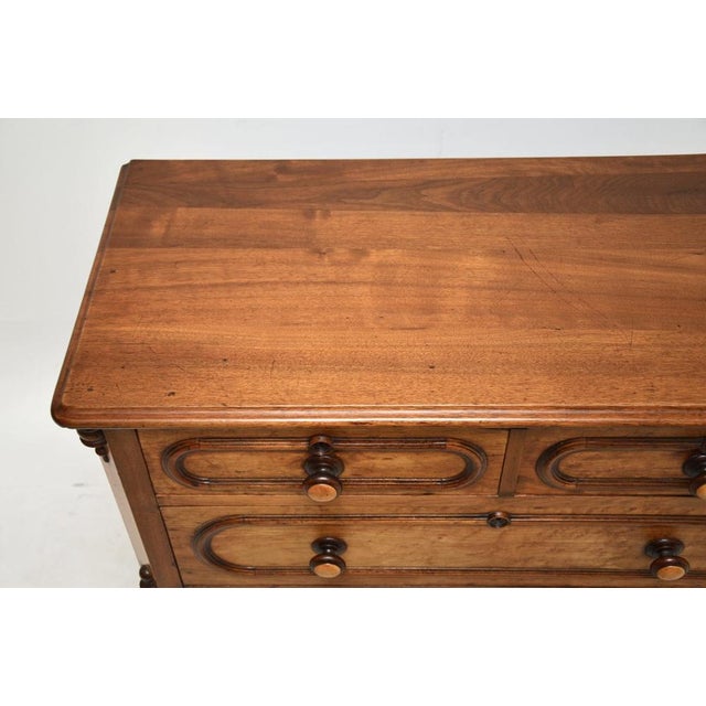 Brown Antique Walnut Chest of Drawers, 1830s For Sale - Image 8 of 13