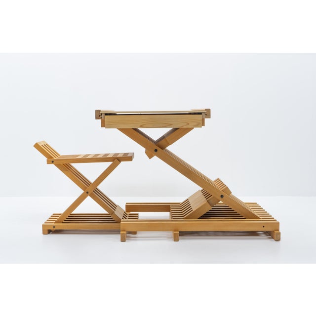 1980s Generation Desk and Chair by Kurt Ziehmer for Gunther Lambert, Germany, 1970s, Set of 2 For Sale - Image 5 of 17