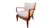 Vintage Knoll Antimott Solid Wood Lounge Chair in Ivory Boucle' For Sale