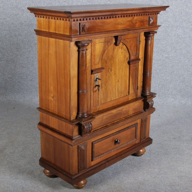 Small Baroque Walnut Cabinet with Drawers, 1700s For Sale - Image 14 of 18