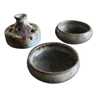 Ceramics from Thierry and Chantal Robert, 1960s, Set of 3 For Sale