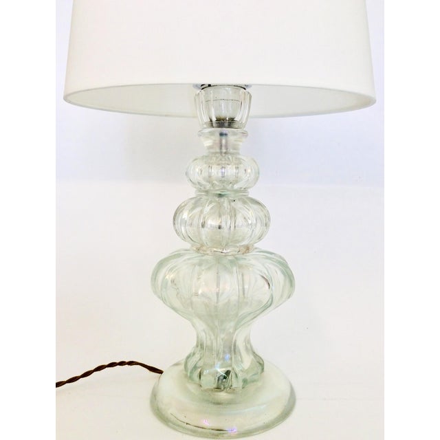 Vintage Murano Glass Table Lamp, 1950s, in Flawless conditions. Designed 1950 to 1959 European Plug (up to 250V).The...