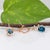 Modern 4.6Ct London Blue Topaz Stud Earrings With Earth-Mined Diamond Accents: 14k Gold, A Pair For Sale - Image 3 of 5