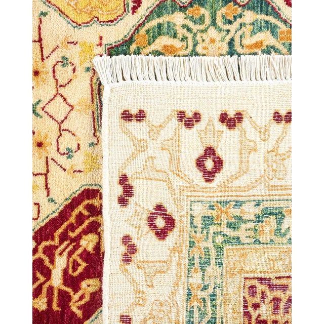 2000 - 2009 Mogul, One-of-a-Kind Hand-Knotted Area Rug in Ivory, 8' 2" x 10' 7" For Sale - Image 5 of 8