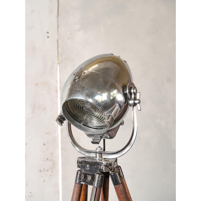 Patt 123 Theater Spotlight on Wooden Tripod Floor Lamp from Strand Electric, 1950s For Sale - Image 9 of 18