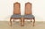 A gorgeous pair of French Provincial Louis XV style side chairs or dining chairs In the manner of Baker Furniture USA,...