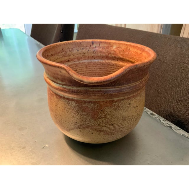 Late 20th Century Vintage Chris Davis Medium Functional Pottery Pitcher For Sale - Image 5 of 10