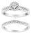 .925 Sterling Silver 1/3 Cttw Diamond Halo and Pave Shank Engagement Ring Set (I-J Color, I3 Clarity) - Ring - Size 10 For Sale