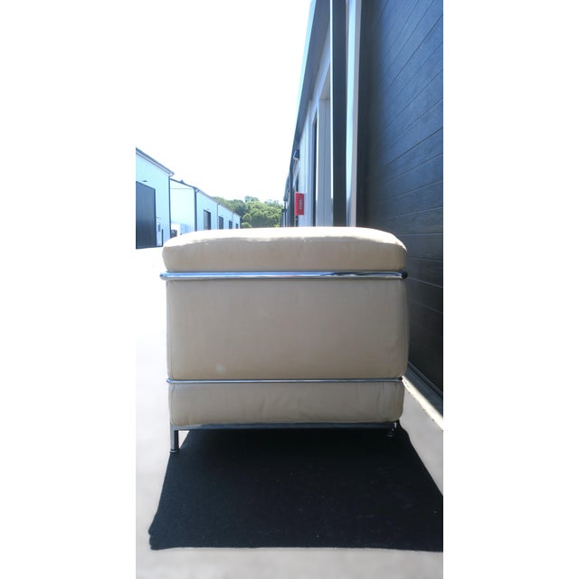 Lc2 Style Modernist Chrome Armchairs Pair, Circa Late 20th Century For Sale - Image 11 of 16