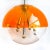 Metal Mid-Century Modern Space Age Orange Sphere Pendant Lamp attributed to Raak Amsterdam For Sale - Image 7 of 12
