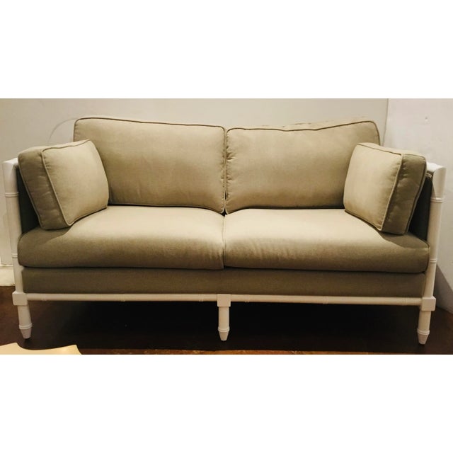 Worlds Away Modern Khaki Ainsley Sofa For Sale In Atlanta - Image 6 of 7