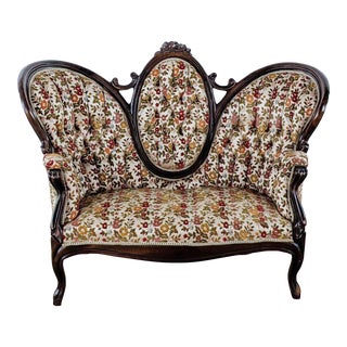 1990s Vintage Victorian Settee For Sale
