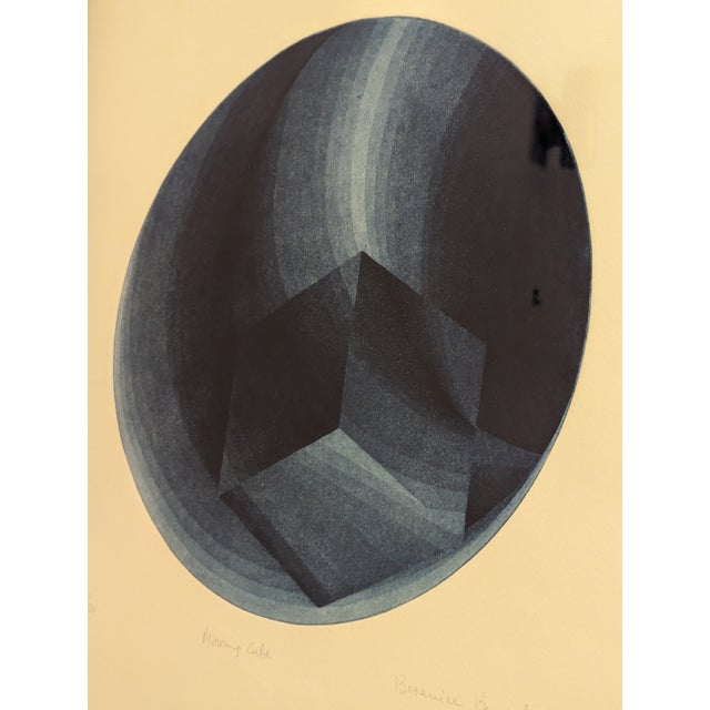 Berenice Benjelloun, Moving Cube, 1974, Print, Framed For Sale - Image 4 of 8