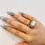 Gold Bochic “Orient” Vintage Retro Pearl & Multi Sapphire Ring Set 18K Gold & Silver For Sale - Image 8 of 9