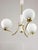 Mid-Century Italian Brass and Opaline Chandelier For Sale - Image 9 of 16