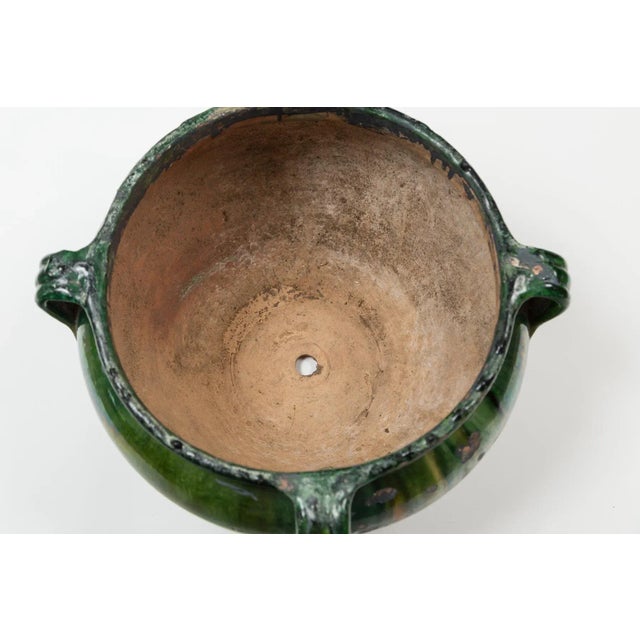 Antique Green Glazed Terracotta Planter, Provence, France, Early 20th Century. For Sale - Image 12 of 12
