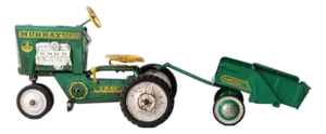 Vintage Murray Push Pedal Tractor With Cart