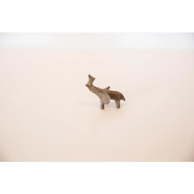 Mid 20th Century Vintage African Mini Bronze Elephant For Sale - Image 5 of 7