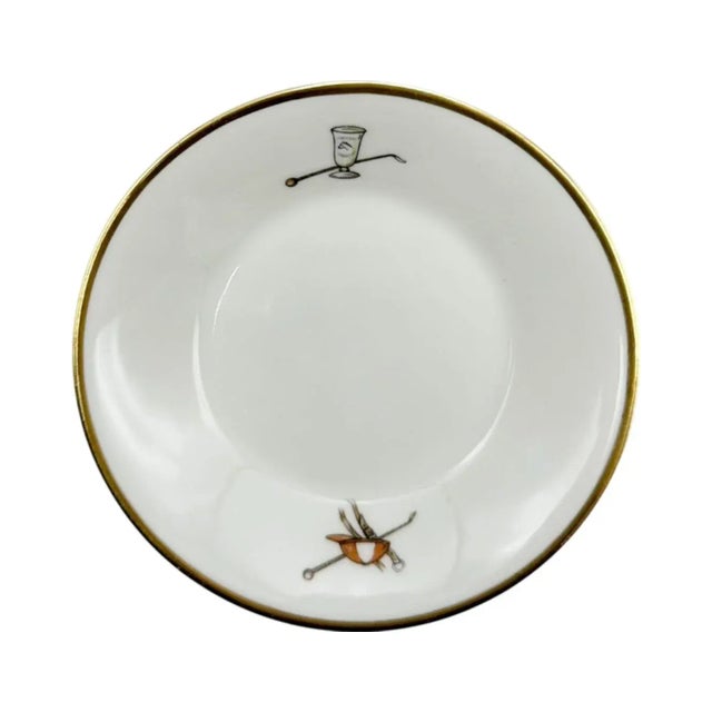 Ceramic Mid 20th Century Pair Vintage Equestrian Jockey Porcelain Demitasse Cup & Saucer For Sale - Image 7 of 14