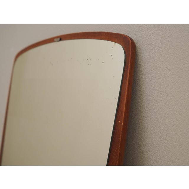 Vintage Danish Mirror in Teak Frame, 1970s For Sale - Image 9 of 12