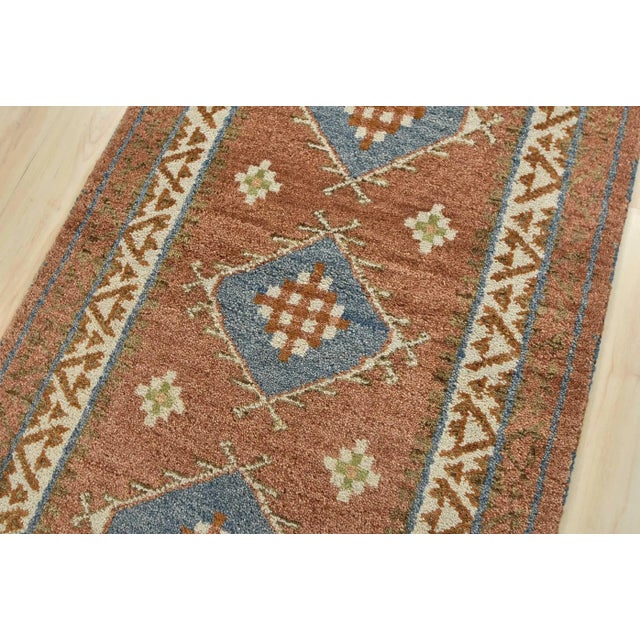 Brown Kazak Runner 2'9'' X 9'10'' Brown Wool Tribal Hand-Knotted Oriental Rug For Sale - Image 8 of 12