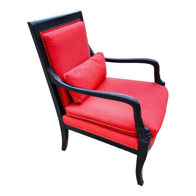 Ethan Allen French Empire Dolphin Armchair For Sale