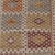 Tribal Vintage Turkish Kilim Runner With Checker Medallions in Soft Pastel Tones For Sale - Image 3 of 11