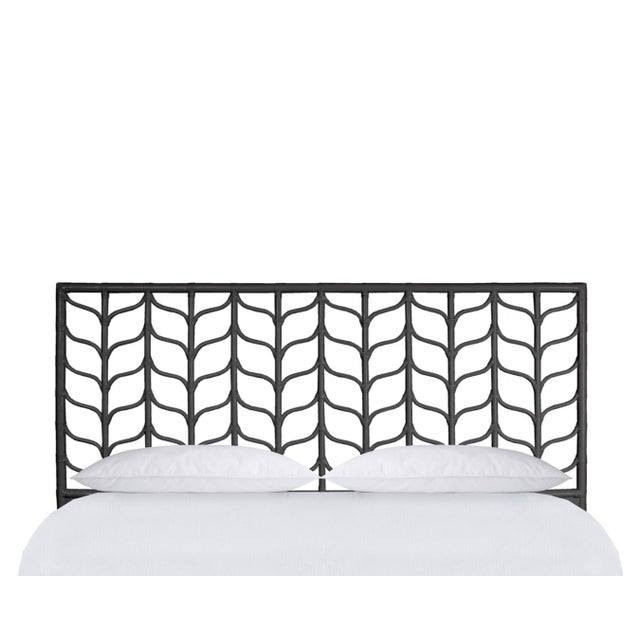 David Francis Ivy Headboard King, Black For Sale - Image 4 of 5