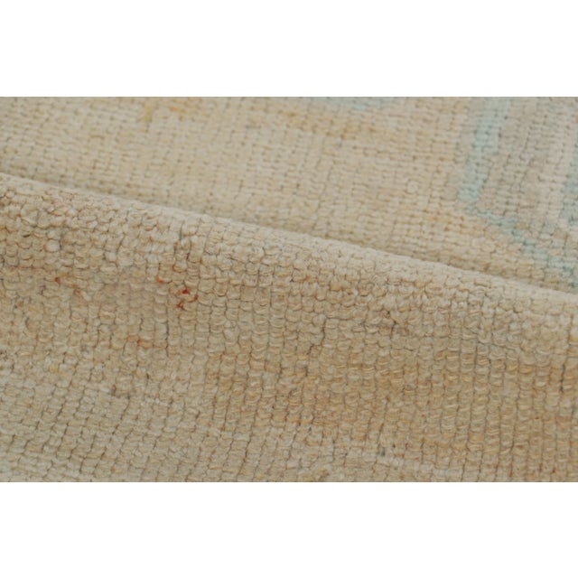 Cornflower Blue Vintage Turkish Runner With Ice Blue Geometric Medallion Design - Rug & Kilim For Sale - Image 8 of 9