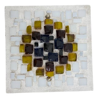 Brutalist Wall Lamp Glass in Resin, Germany, 1970s, Set of 2 For Sale