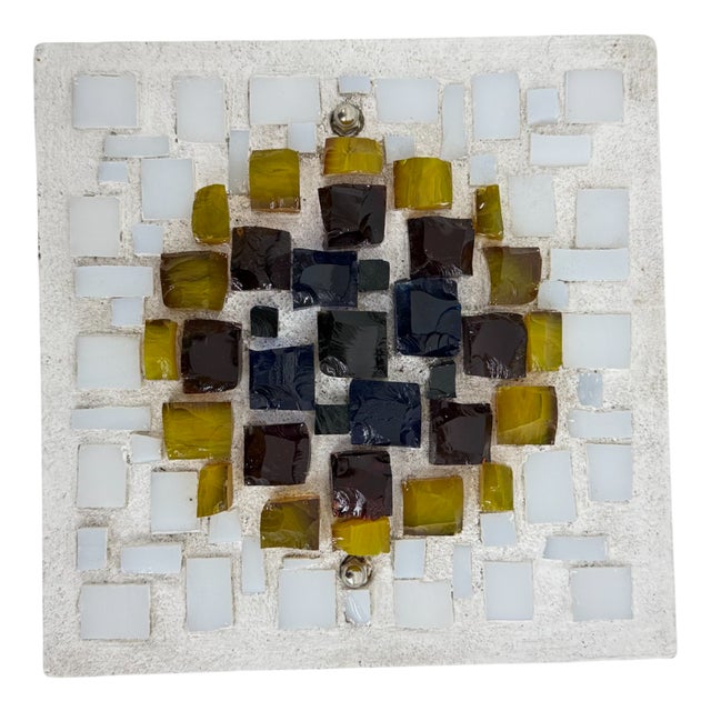 Brutalist Wall Lamp Glass in Resin, Germany, 1970s, Set of 2 For Sale