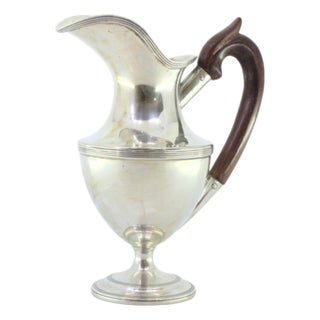 Silver Creamer with Chestnut Handle For Sale