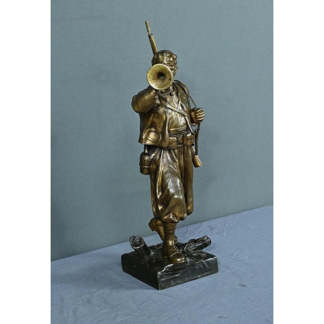 Bronze with medal patina by Émile Carlier (1849-1927), dating from the beginning of the 20th century. This work represents...