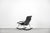 Metal Postmodern Black Leather Rocking Chair by Takeshi Nii, 1950s For Sale - Image 7 of 18