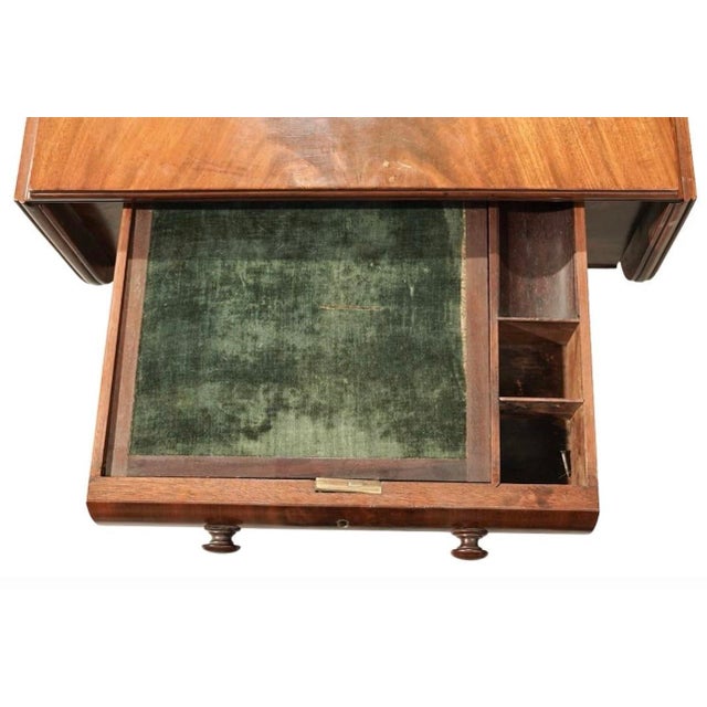 Brown 19th Cent. English Mahogany Drop Leaf Ladies Table For Sale - Image 8 of 8