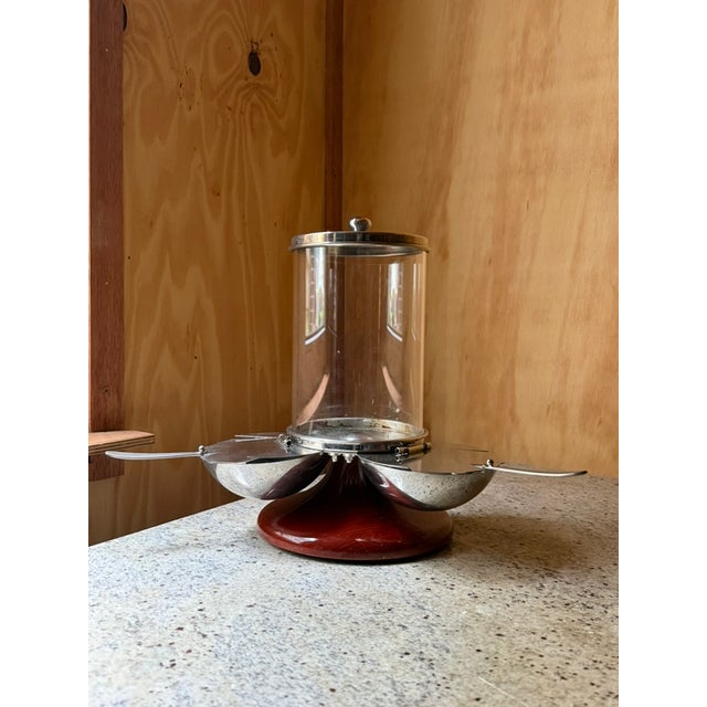 Mid-Century Modern Space Age Italian Revolving Condiment Server in Chrome, Italy, 1950s For Sale - Image 16 of 18