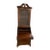 Antique Mahogany Secretary Desk With Arched Glass Cabinet For Sale