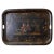 19th Century English Tole Lacquer Renaissance Revival Tray For Sale